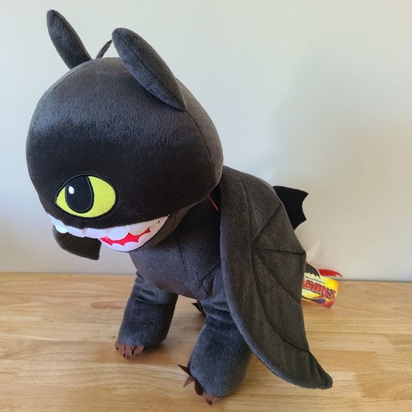 How to Train Your Dragon Black Toothless Plush Stuffed Animal Pillow - Picture 1 of 8